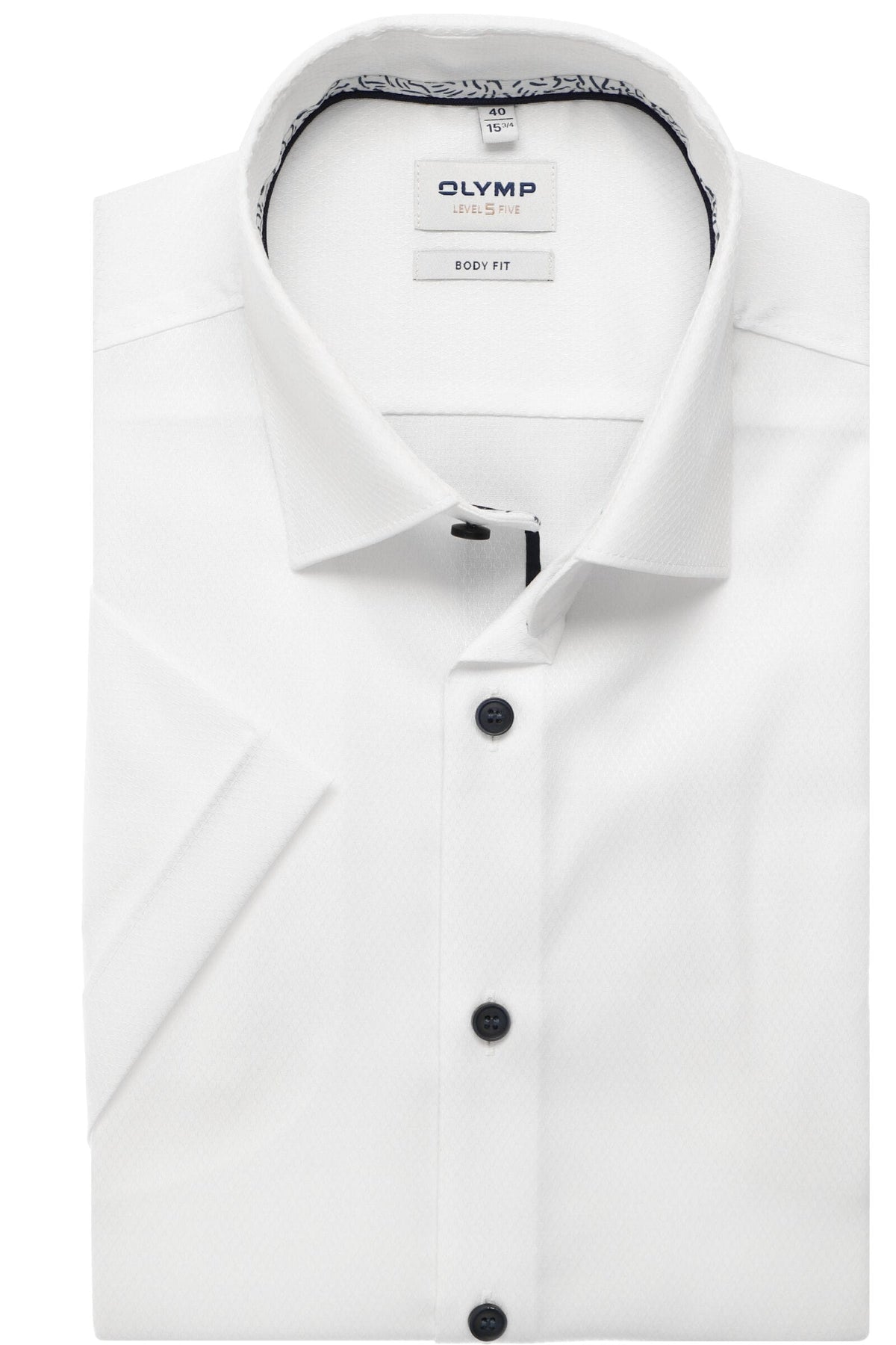 OLYMP Level Five Body Fit Hemd weiss, Faux-uni
