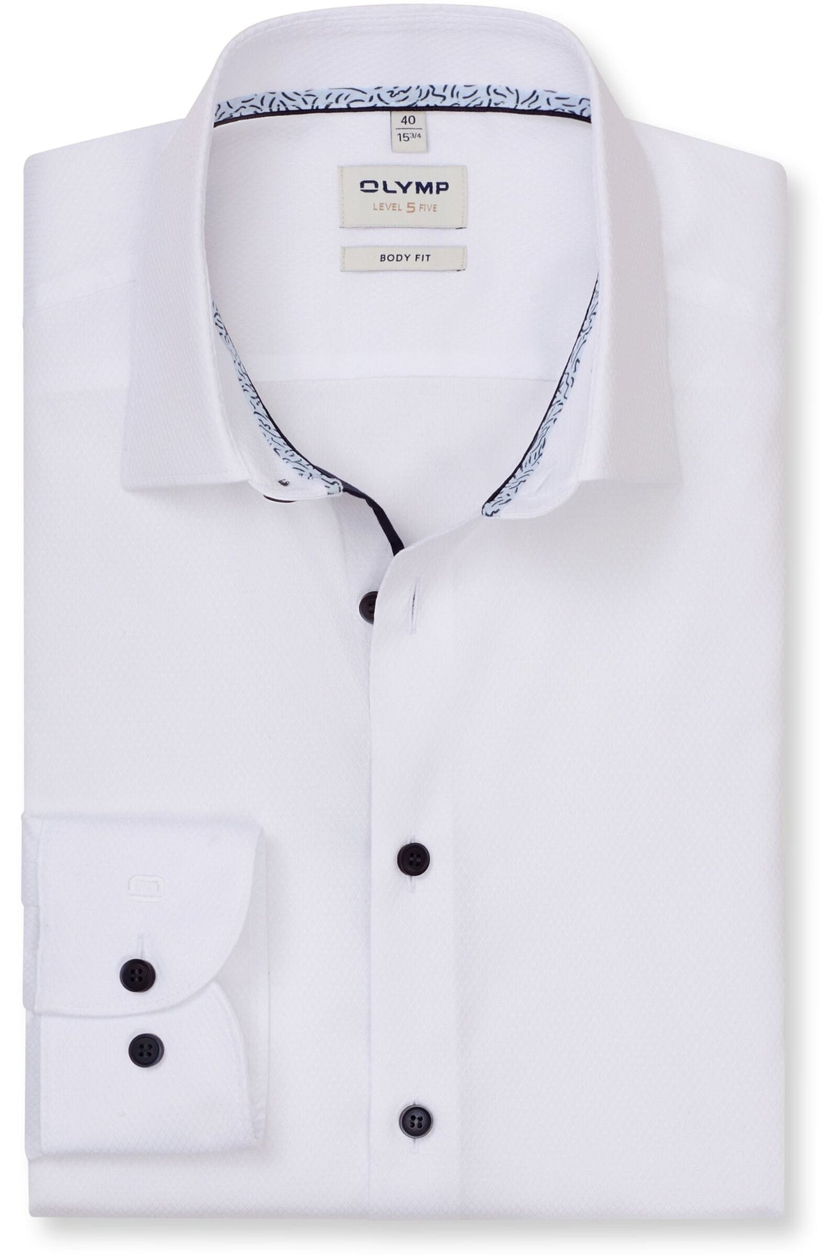 OLYMP Level Five Body Fit Hemd weiss, Faux-uni