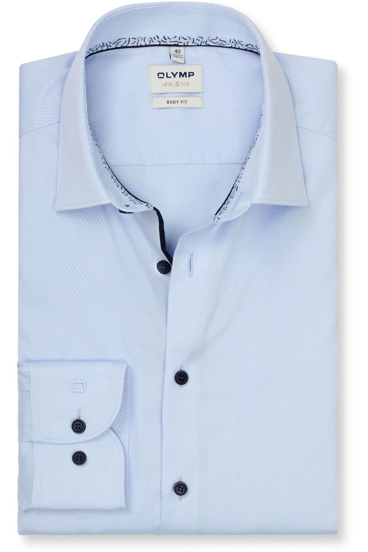 OLYMP Level Five Body Fit Hemd bleu, Faux-uni