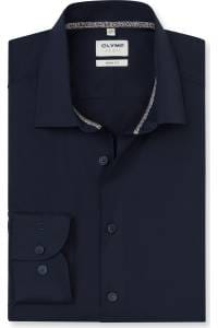 OLYMP Level Five Body Fit Hemd marine, Faux-uni