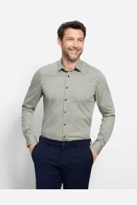 OLYMP Level Five Body Fit Hemd oliv, Faux-uni