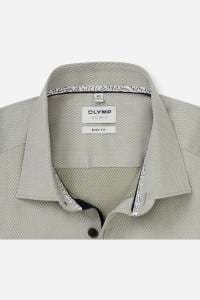 OLYMP Level Five Body Fit Hemd oliv, Faux-uni