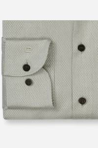 OLYMP Level Five Body Fit Hemd oliv, Faux-uni