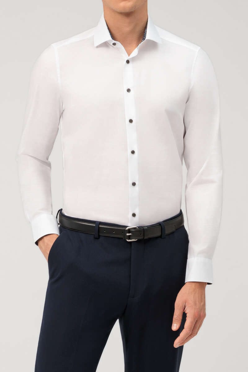 OLYMP Level Five Body Fit Hemd weiss, Faux-uni
