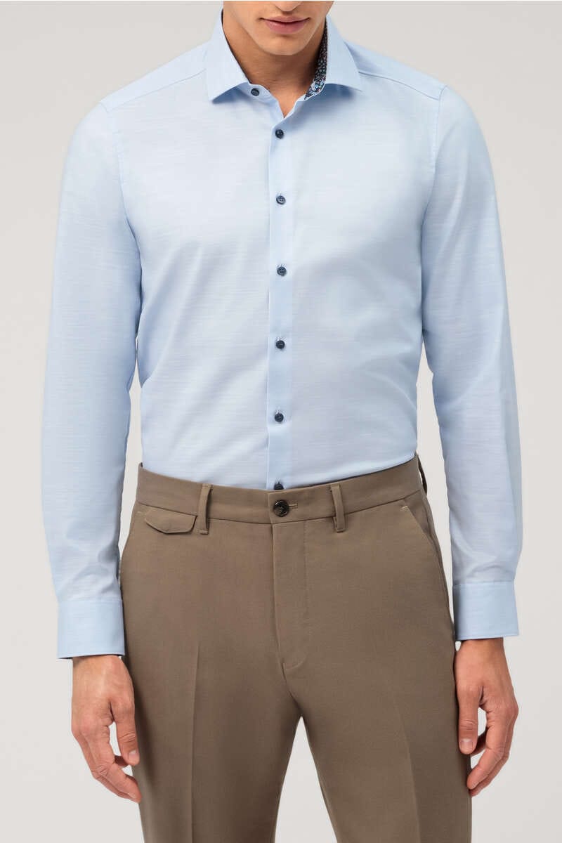 OLYMP Level Five Body Fit Hemd bleu, Faux-uni