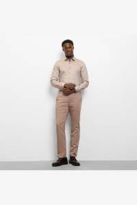 OLYMP Level Five Body Fit Hemd nougat, Faux-uni