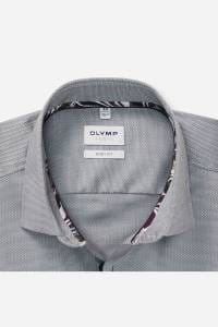 OLYMP Level Five Body Fit Hemd graugrün, Faux-uni