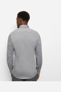 OLYMP Level Five Body Fit Hemd graugrün, Faux-uni