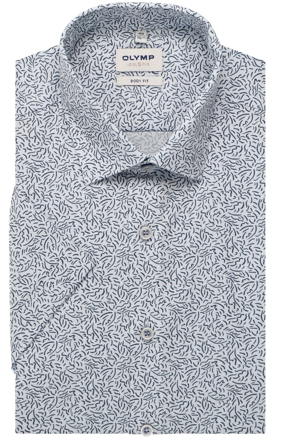 OLYMP Level Five Body Fit Hemd bleu, Bedruckt