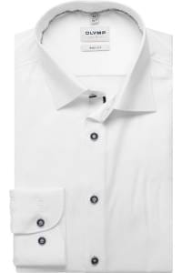 OLYMP Level Five Body Fit Hemd weiss, Faux-uni