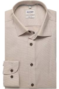 OLYMP Level Five Body Fit Hemd nougat, Faux-uni