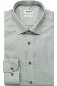 OLYMP Level Five Body Fit Hemd grün, Faux-uni