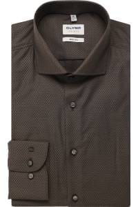 OLYMP Level Five Body Fit Hemd braun, Faux-uni