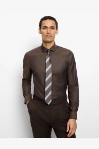 OLYMP Level Five Body Fit Hemd braun, Faux-uni