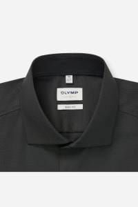 OLYMP Level Five Body Fit Hemd graugrün, Faux-uni