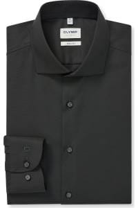 OLYMP Level Five Body Fit Hemd graugrün, Faux-uni