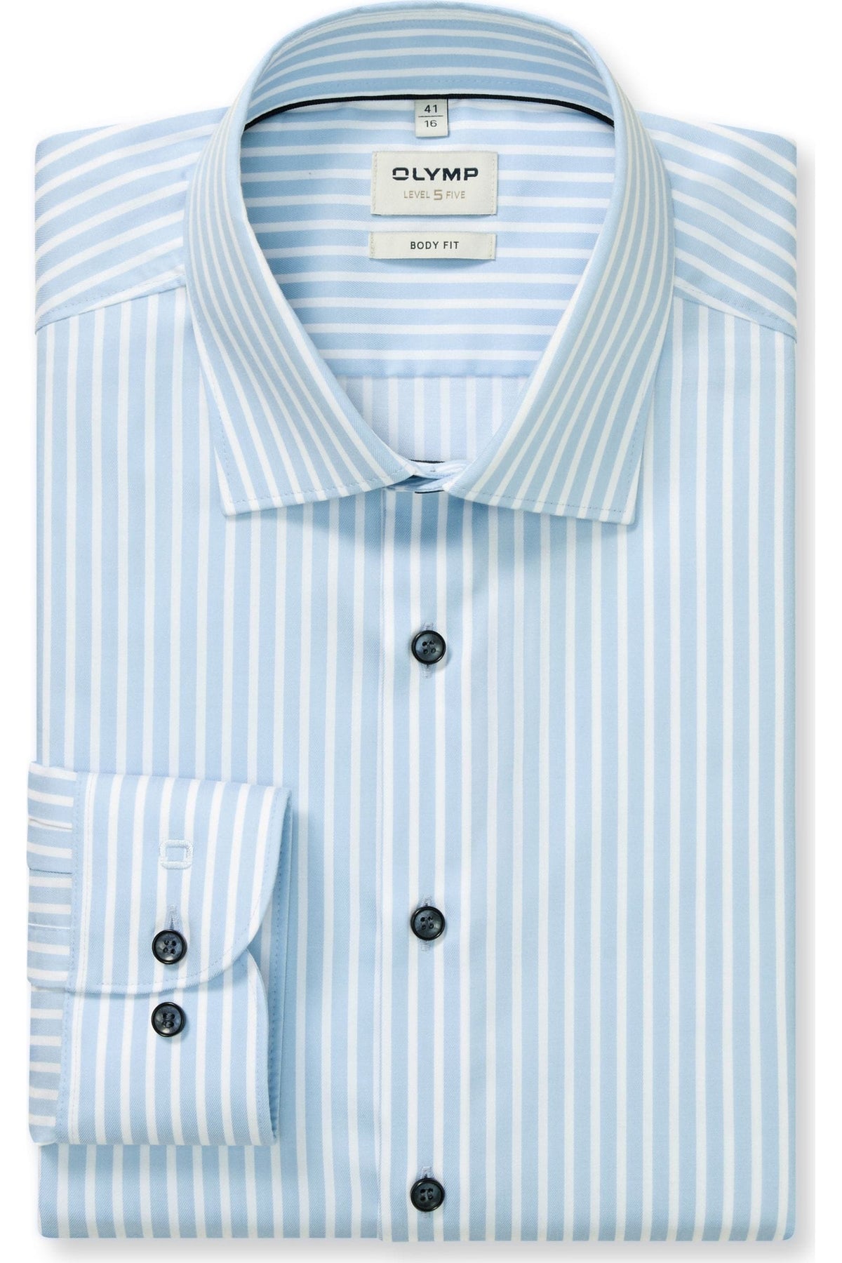 OLYMP Level Five Body Fit Hemd bleu, Gestreift