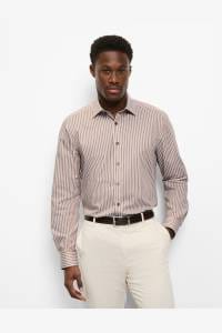 OLYMP Level Five Body Fit Hemd nougat, Gestreift