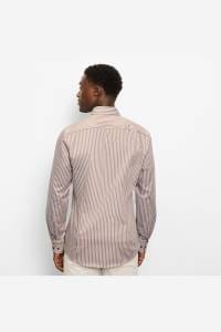 OLYMP Level Five Body Fit Hemd nougat, Gestreift