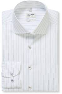 OLYMP Level Five Body Fit Hemd weiss, Gestreift