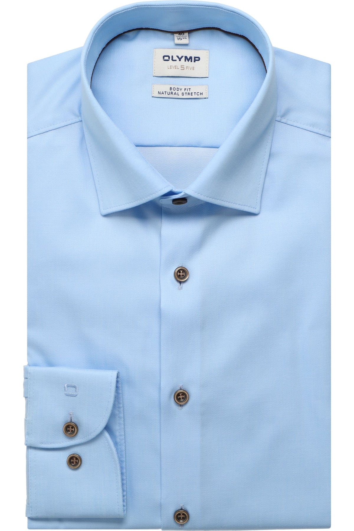 OLYMP Level Five Body Fit Hemd bleu, Faux-uni