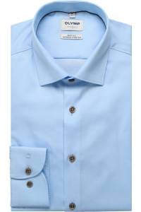 OLYMP Level Five Body Fit Hemd bleu, Faux-uni