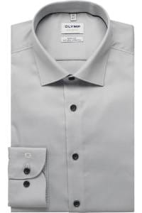 OLYMP Level Five Body Fit Hemd silbergrau, Faux-uni