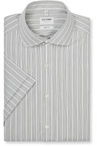 OLYMP Level Five Body Fit Hemd oliv, Gestreift