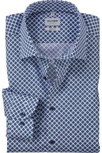 OLYMP Level Five Body Fit Hemd bleu, Bedruckt