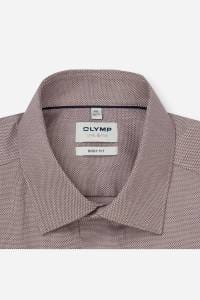 OLYMP Level Five Body Fit Hemd nougat, Faux-uni