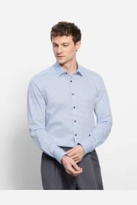 OLYMP Level Five Body Fit Hemd bleu, Bedruckt