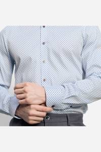OLYMP Level Five Body Fit Hemd bleu, Bedruckt