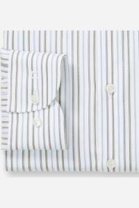 OLYMP Level Five Body Fit Hemd weiss, Gestreift
