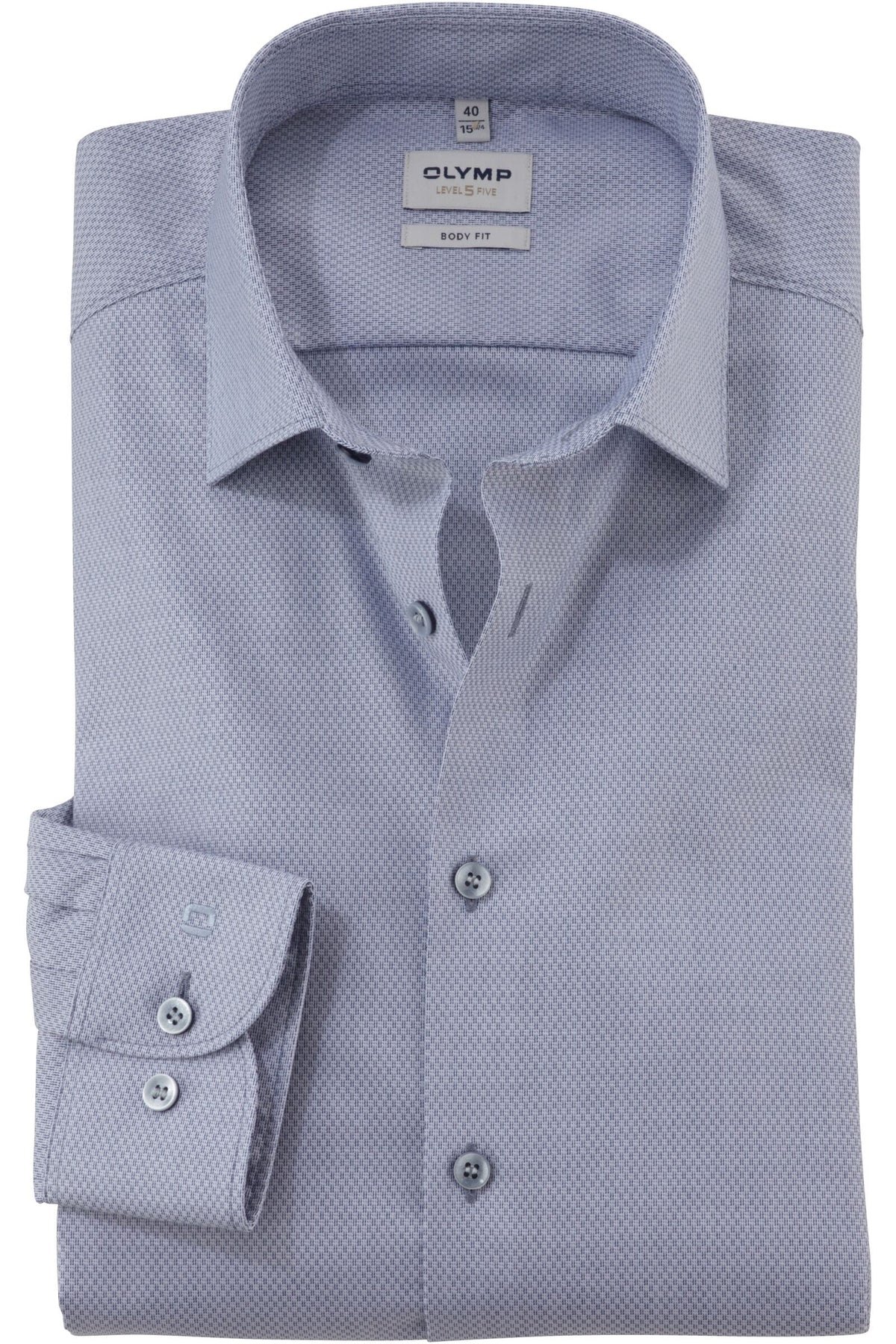 OLYMP Level Five Body Fit Hemd Nürnberger Blau, Faux-uni