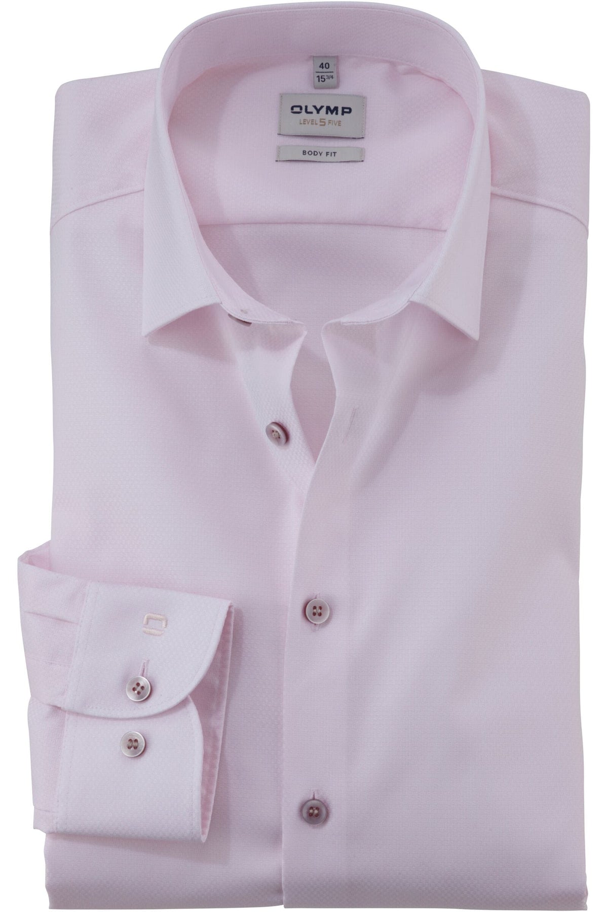 OLYMP Level Five Body Fit Hemd rose, Faux-uni