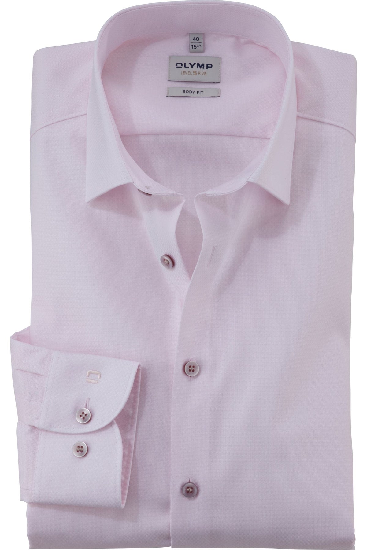OLYMP Level Five Body Fit Hemd rose, Faux-uni