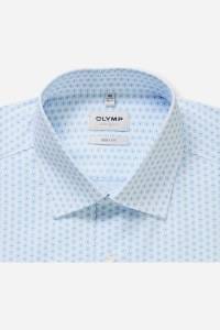 OLYMP Level Five Body Fit Hemd blau, Bedruckt