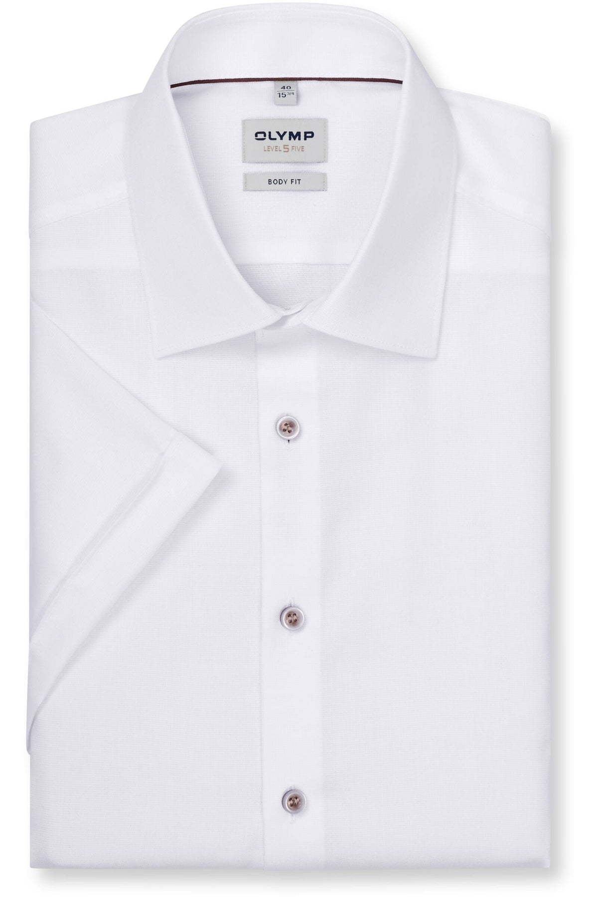 OLYMP Level Five Body Fit Hemd weiss, Faux-uni