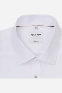OLYMP Level Five Body Fit Hemd weiss, Faux-uni