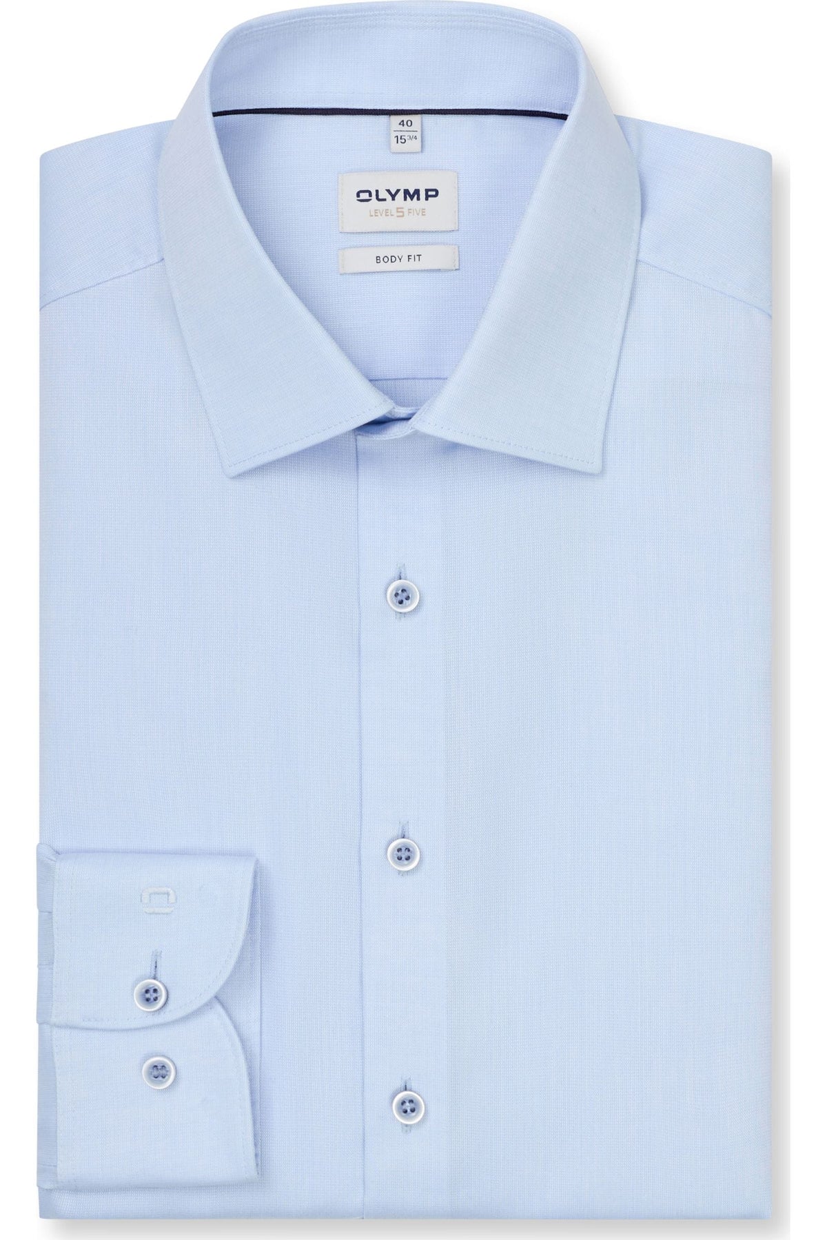 OLYMP Level Five Body Fit Hemd bleu, Faux-uni