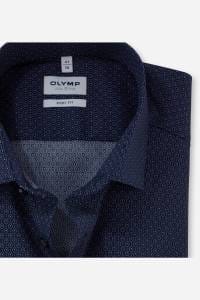 OLYMP Level Five Body Fit Hemd marine, Bedruckt