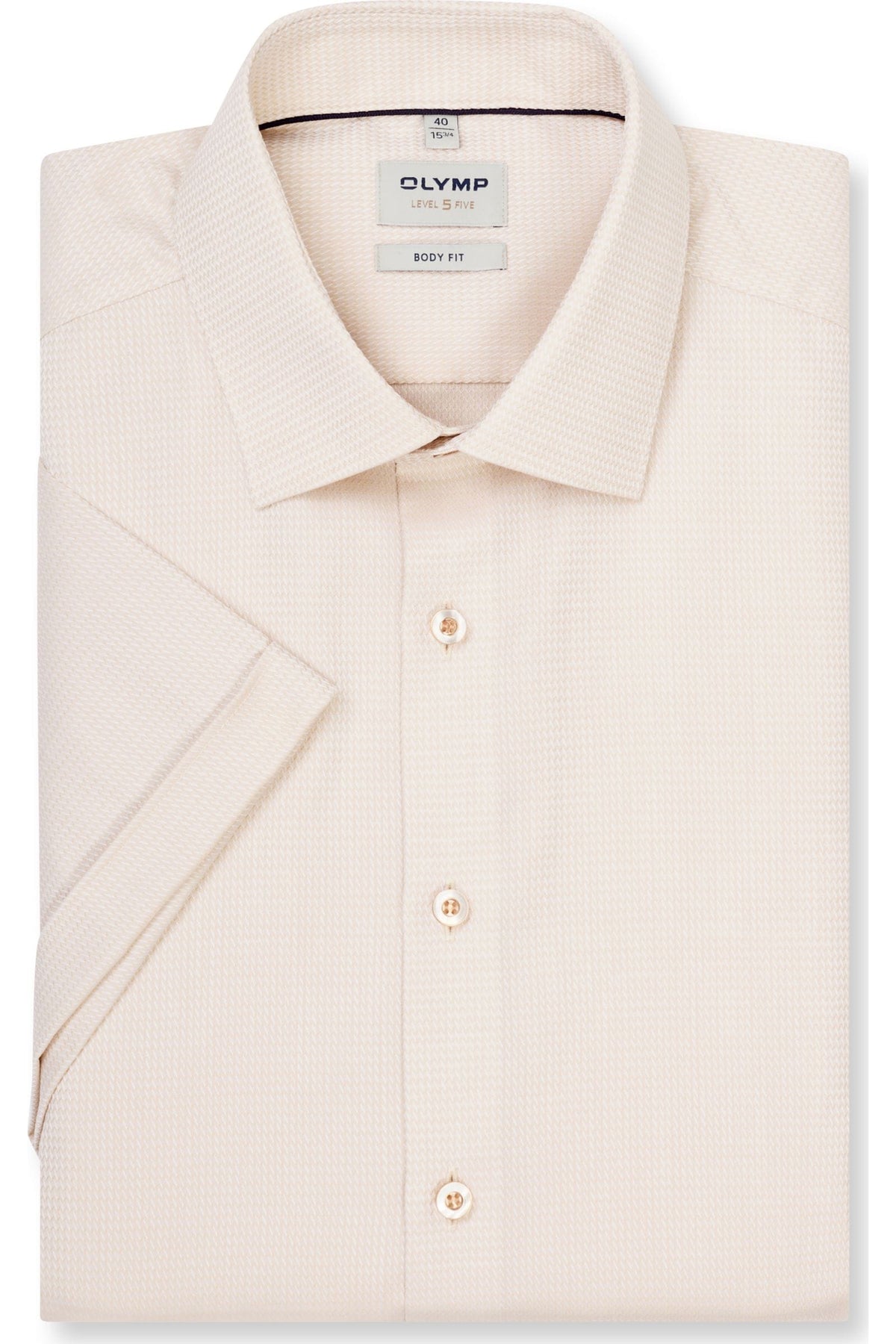 OLYMP Level Five Body Fit Hemd beige, Faux-uni