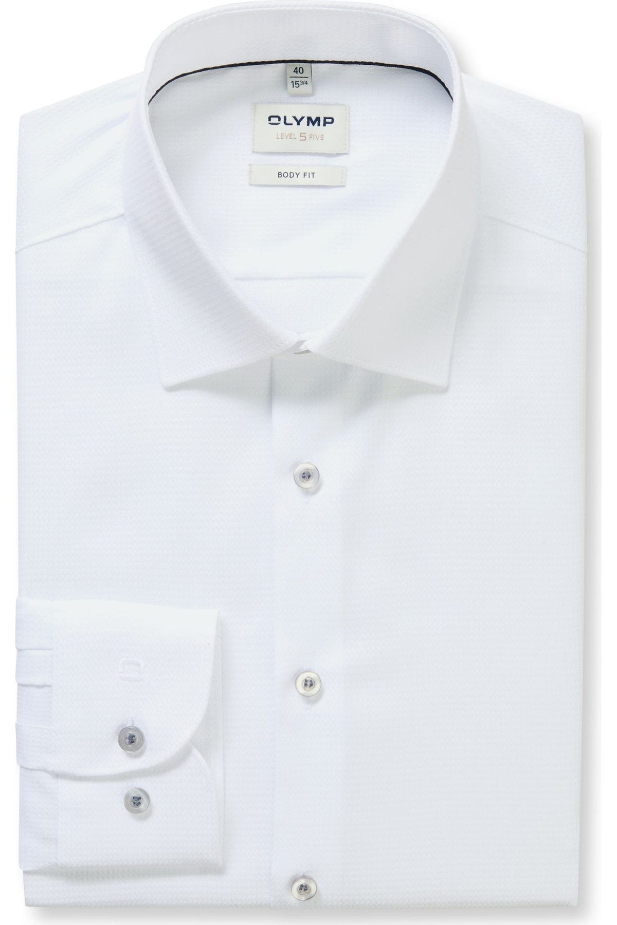 OLYMP Level Five Body Fit Hemd weiss, Faux-uni