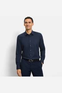 OLYMP Level Five Body Fit Hemd marine, Faux-uni