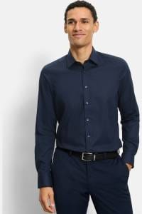 OLYMP Level Five Body Fit Hemd marine, Faux-uni
