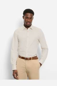 OLYMP Level Five Body Fit Hemd beige, Einfarbig