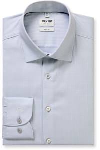 OLYMP Level Five Body Fit Hemd silbergrau, Faux-uni