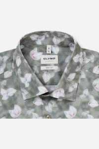 OLYMP Level Five Body Fit Hemd oliv, Bedruckt