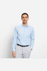 OLYMP Level Five Body Fit Hemd hellblau, Einfarbig