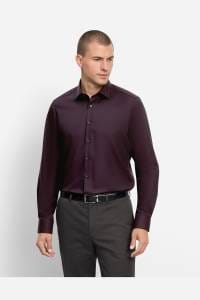 OLYMP Level Five Body Fit Hemd bordeaux, Faux-uni
